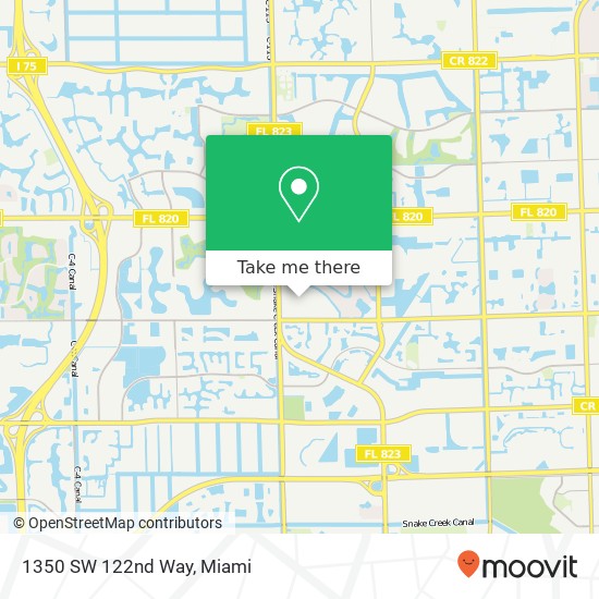 1350 SW 122nd Way map