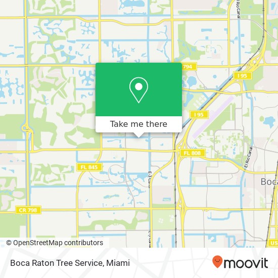 Mapa de Boca Raton Tree Service