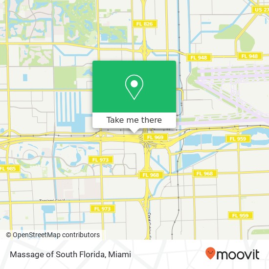 Massage of South Florida map