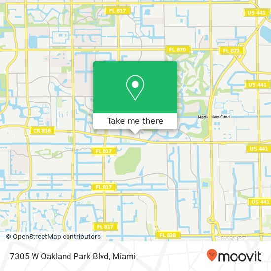 Mapa de 7305 W Oakland Park Blvd