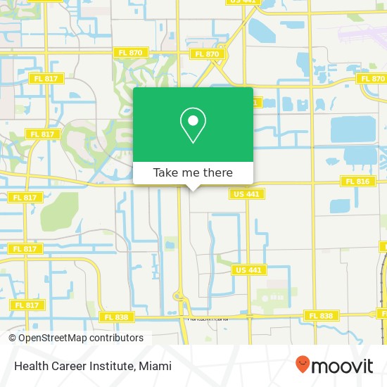 Mapa de Health Career Institute