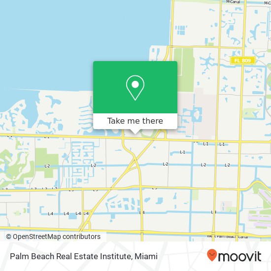 Mapa de Palm Beach Real Estate Institute