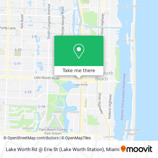 Lake Worth Rd @ Erie St (Lake Worth Station) map