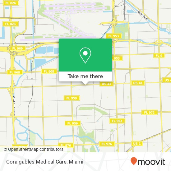 Mapa de Coralgables Medical Care