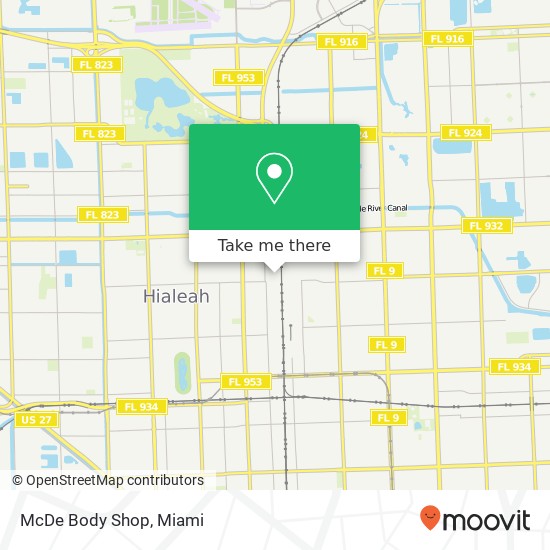 McDe Body Shop map
