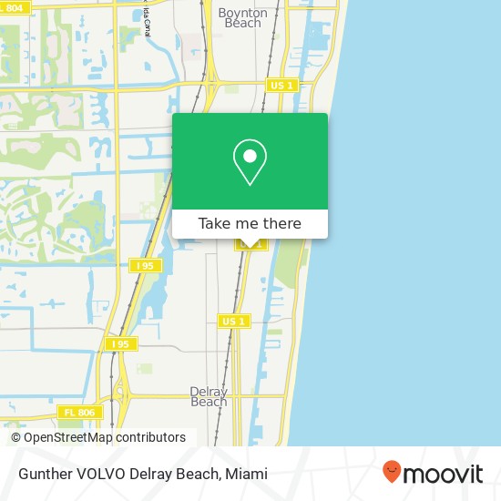 Gunther VOLVO Delray Beach map