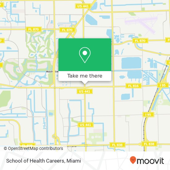 Mapa de School of Health Careers