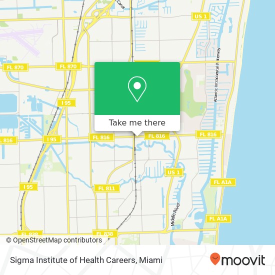 Sigma Institute of Health Careers map