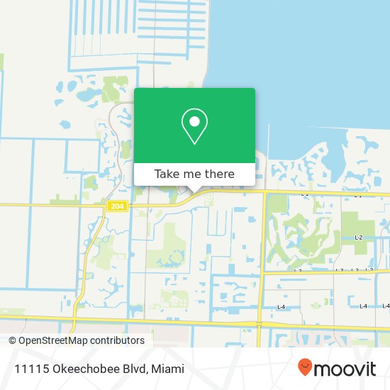 Mapa de 11115 Okeechobee Blvd