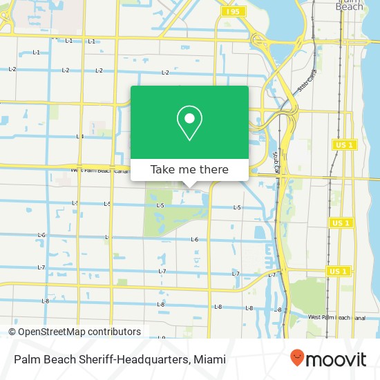 Palm Beach Sheriff-Headquarters map