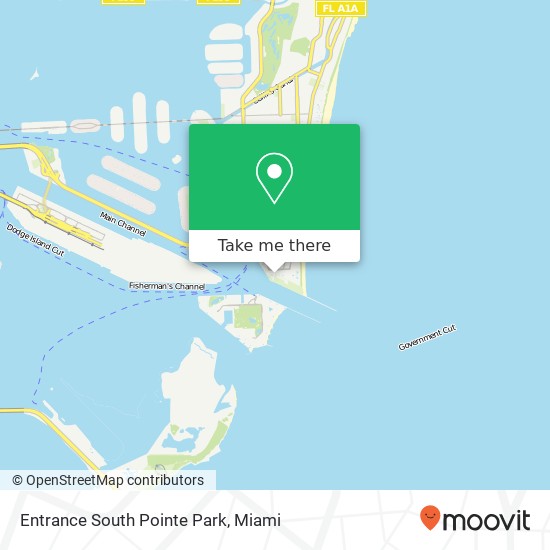 Entrance South Pointe Park map