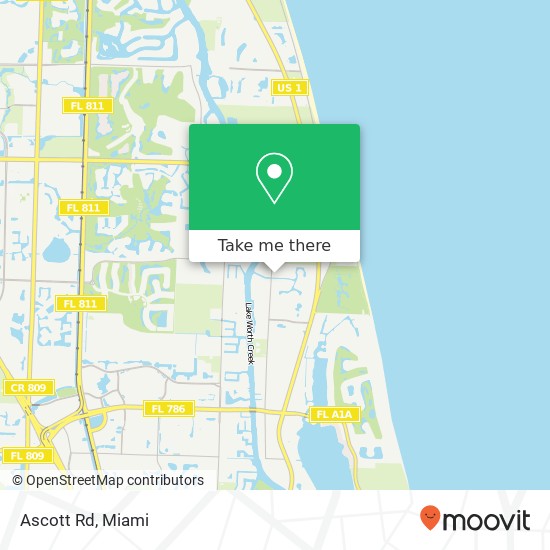Ascott Rd map