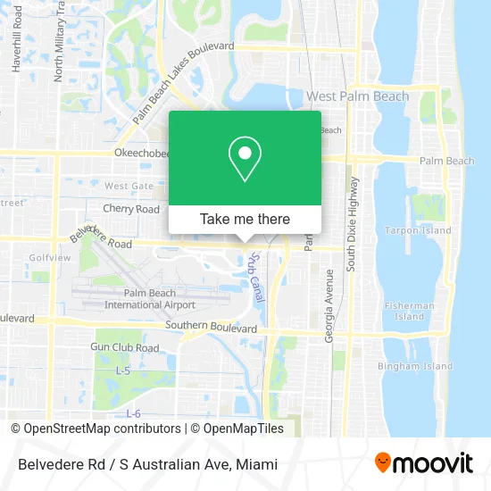 Mapa de Belvedere Rd / S Australian Ave