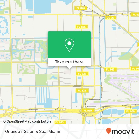 Orlando's Salon & Spa map