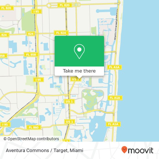 Aventura Commons / Target map