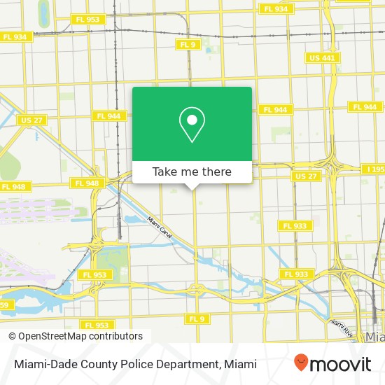 Miami-Dade County Police Department map