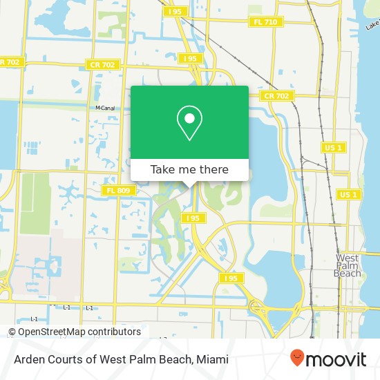 Arden Courts of West Palm Beach map