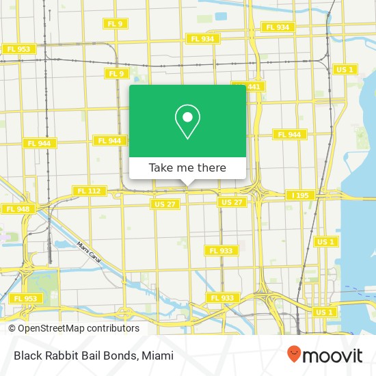 Black Rabbit Bail Bonds map