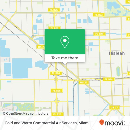 Mapa de Cold and Warm Commercial Air Services