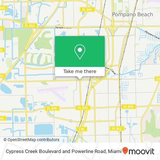 Cypress Creek Boulevard and Powerline Road map