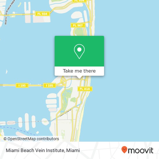 Miami Beach Vein Institute map