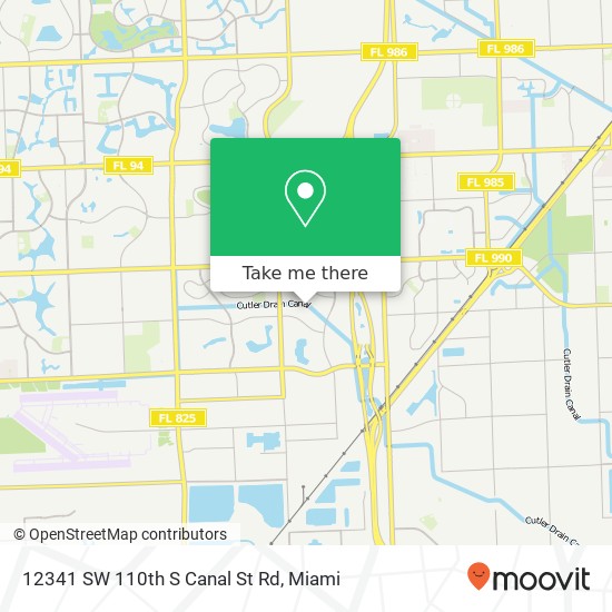 12341 SW 110th S Canal St Rd map