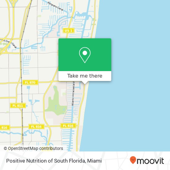 Mapa de Positive Nutrition of South Florida