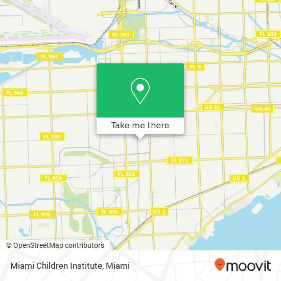 Miami Children Institute map
