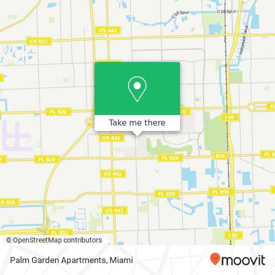 Mapa de Palm Garden Apartments