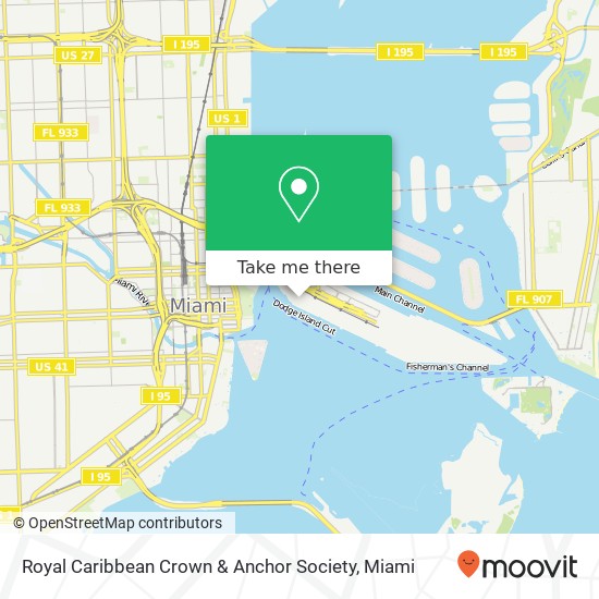 Mapa de Royal Caribbean Crown & Anchor Society