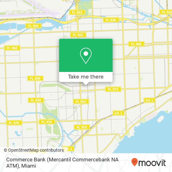 Commerce Bank (Mercantil Commercebank NA ATM) map