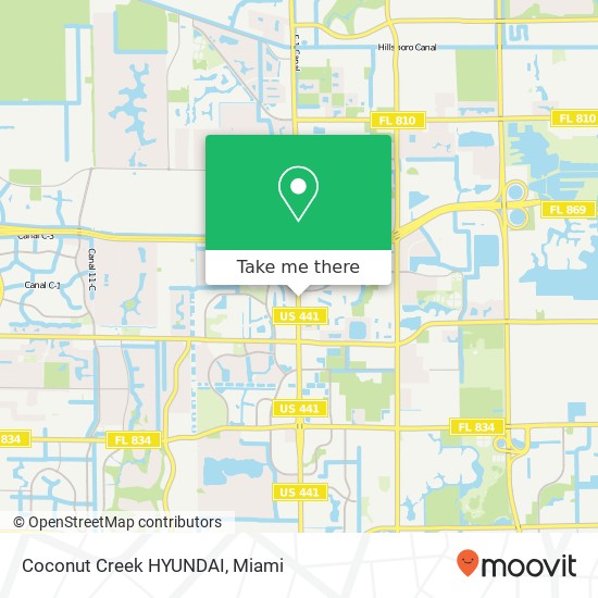 Mapa de Coconut Creek HYUNDAI