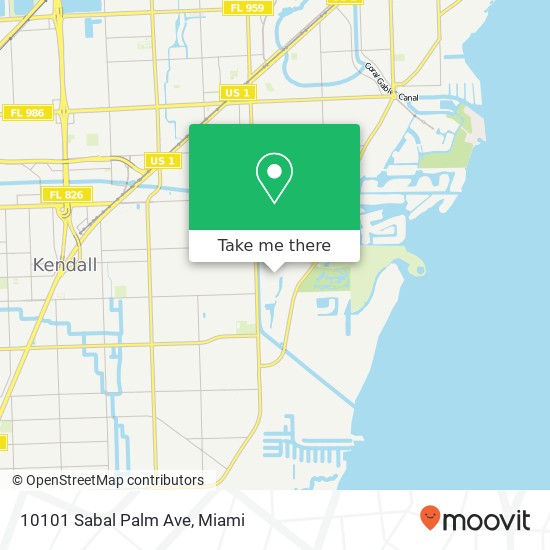 10101 Sabal Palm Ave map