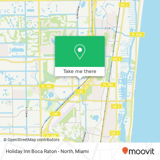 Holiday Inn Boca Raton - North map