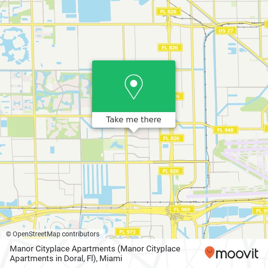 Mapa de Manor Cityplace Apartments (Manor Cityplace Apartments in Doral, Fl)