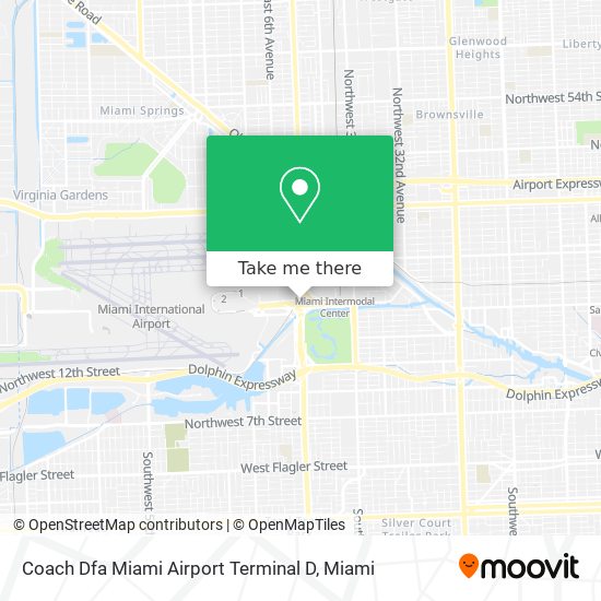 Coach Dfa Miami Airport Terminal D map