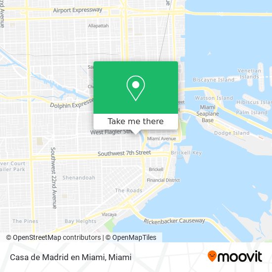 Casa de Madrid en Miami map