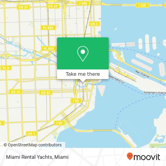 Mapa de Miami Rental Yachts