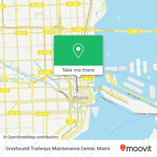 Mapa de Greyhound-Trailways Maintenance Center