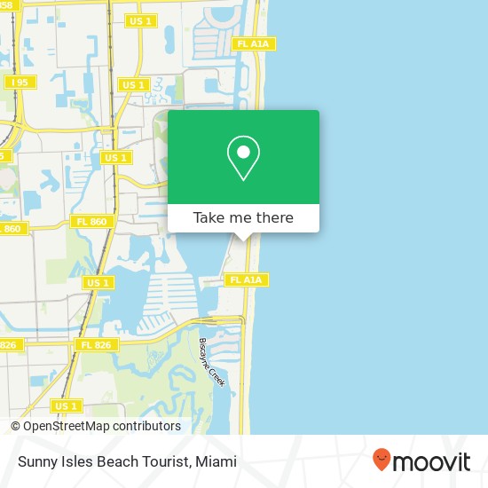 Mapa de Sunny Isles Beach Tourist