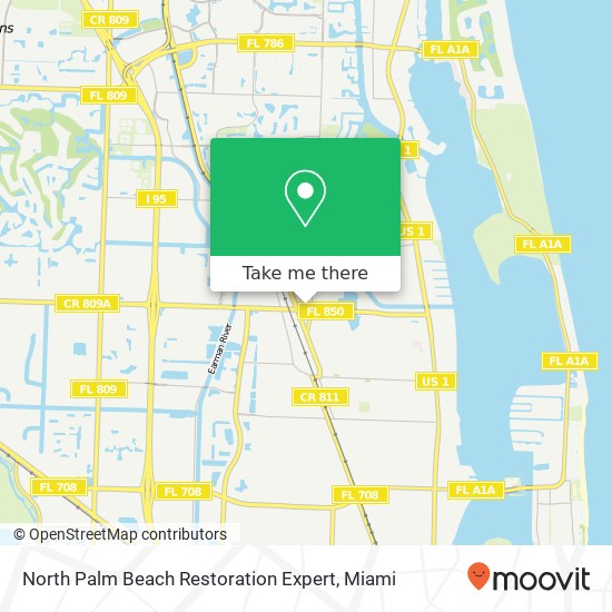 North Palm Beach Restoration Expert map