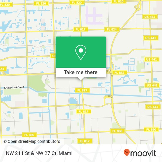 NW 211 St & NW 27 Ct map
