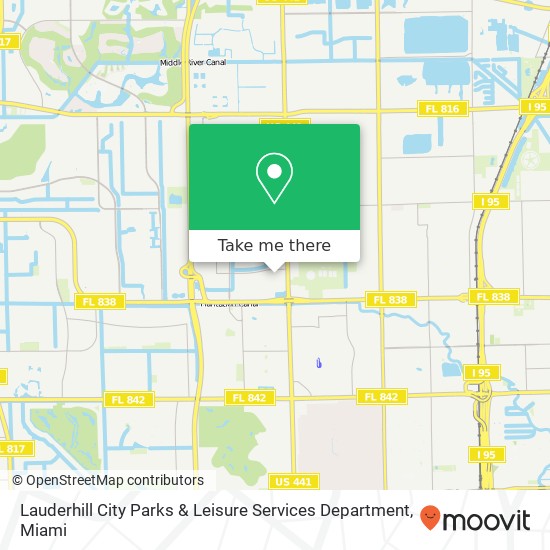 Lauderhill City Parks & Leisure Services Department map