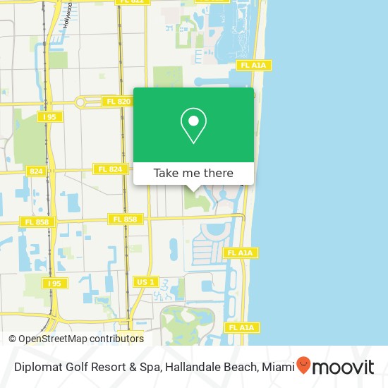 Diplomat Golf Resort & Spa, Hallandale Beach map