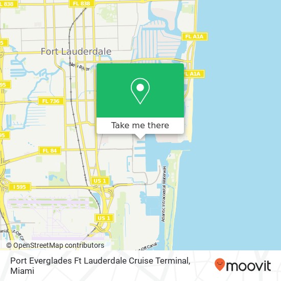 Mapa de Port Everglades Ft Lauderdale Cruise Terminal