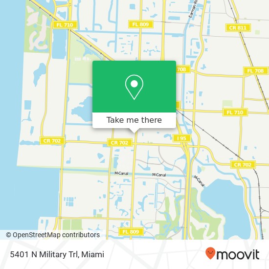 5401 N Military Trl map