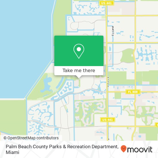 Palm Beach County Parks & Recreation Department map