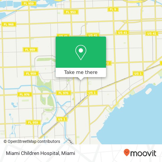 Miami Children Hospital map