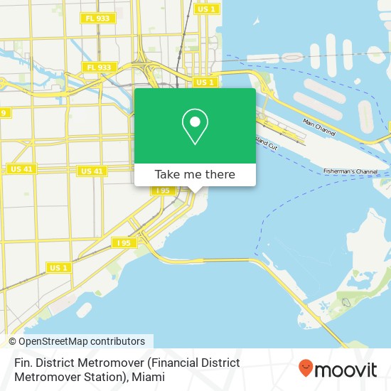 Fin. District Metromover (Financial District Metromover Station) map