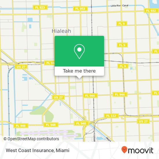 Mapa de West Coast Insurance